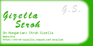gizella stroh business card